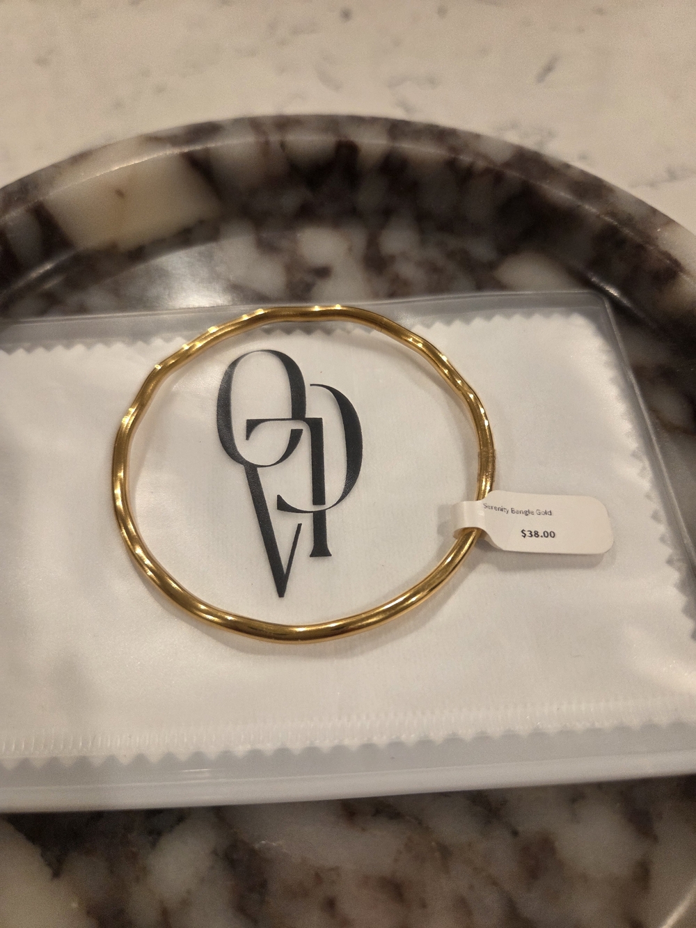 Polished Gold Twisted Bangle Bracelet - Women Jewelry